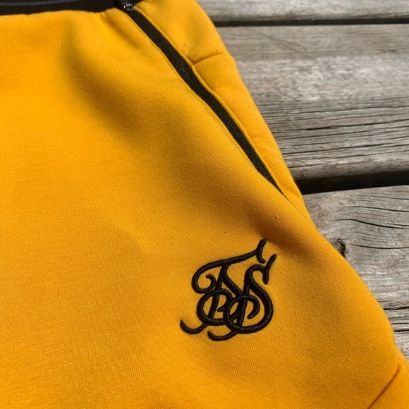 SikSilk Yellow Athletic Shorts – Men’s M – Logo Waistband - Picture 3 of 8